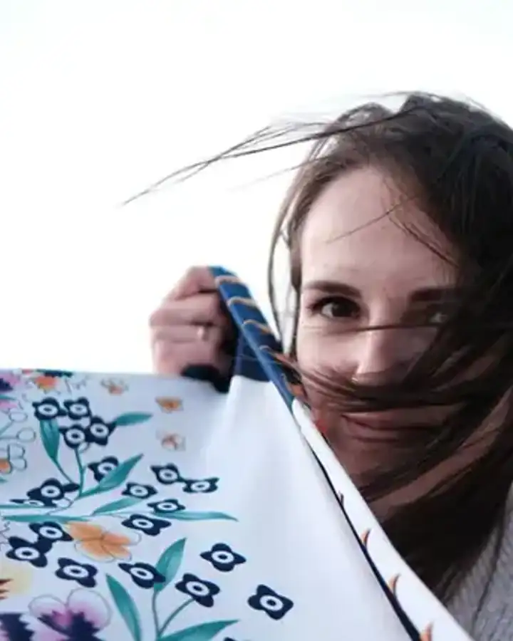 Foulard Délphine, coloris Blanc cassé